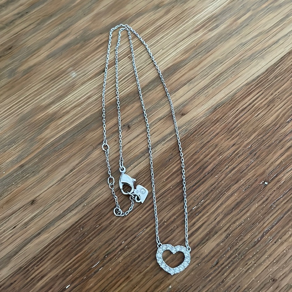 Swarovski Crystal Silver Heart Necklace